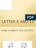 Letter E and 12