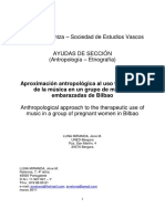 EI 2010 - Aproximación Antropológica Al Uso Terapéutico de La Música en Un Grupo de Mujeres Embarazadas de Bilbao