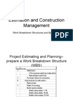 Estimation and Construction Management: Work Breakdown Structures and Bar Charts