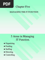 Chapter Five: Managing The It Function