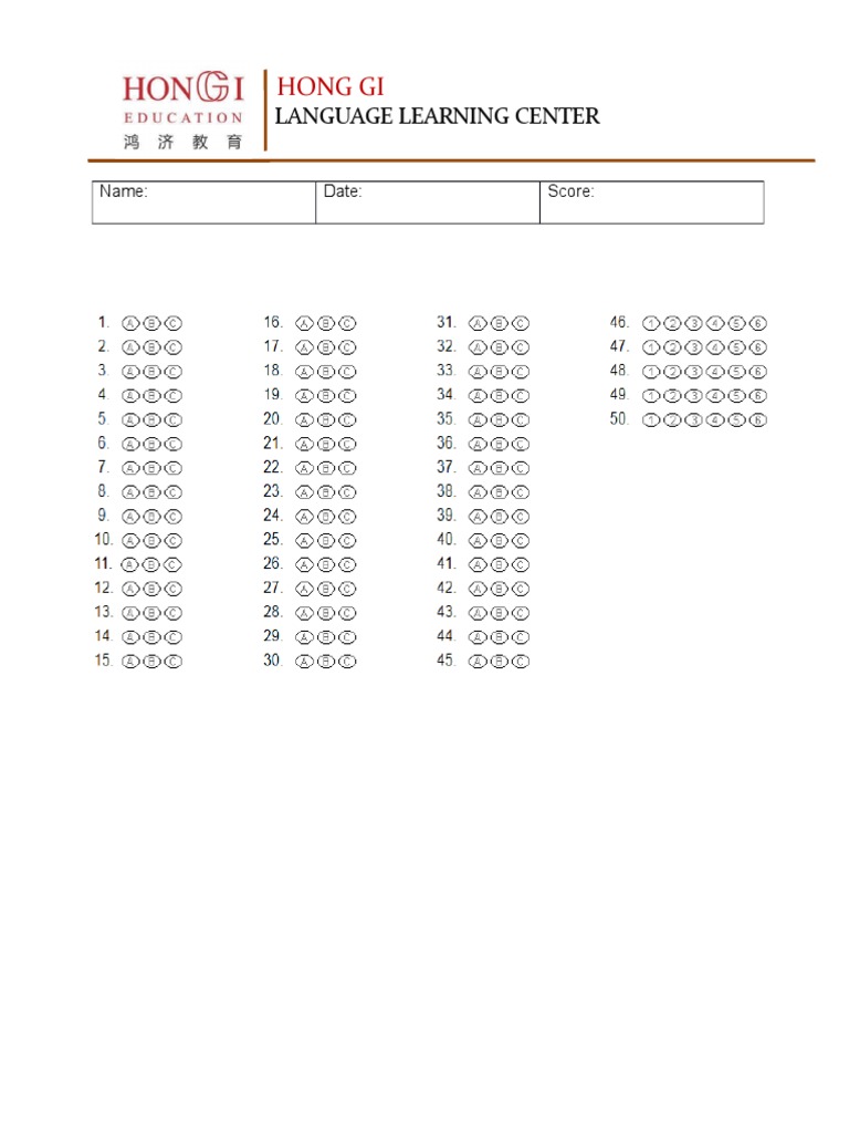 Answer Sheet T. Mhiles | PDF