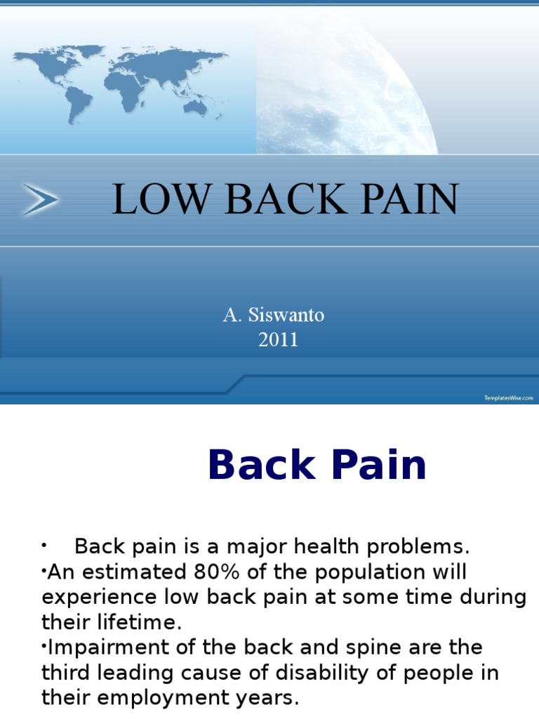 Low Back Pain PDF Back Pain Low Back Pain