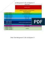 Daily Time Management To Be An Engineer : 12:00 AM - 1:00 AM 1:00 AM - 2:00 AM 2:00 AM - 3:00 AM 3:00 AM - 4:00 AM