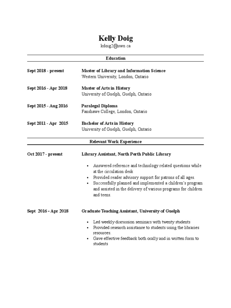 Resume Doig | PDF | Academia | Behavior Modification