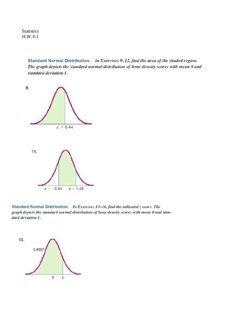 Statistics Homework 6.1 Guide | PDF
