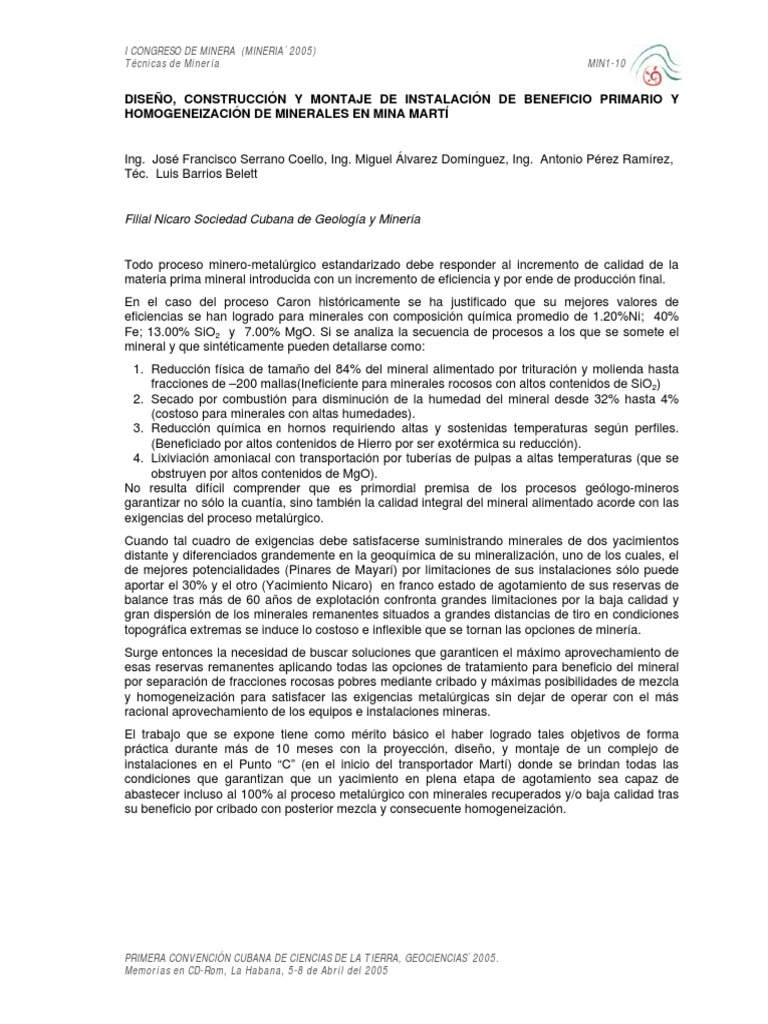 Congreso de Minera (Mineria 2005), PDF, Erosión