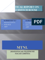 A Practical Report On Ocb283 Switch Room