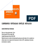 Detalles CUBREMUROS / VERTEAGUAS / DINTELES METALICOS