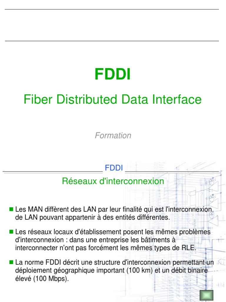 Introduction au FDDI en Réseaux | PDF | Ethernet | Infrastructure de ...