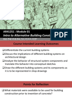 AR412S1: Module 01: Intro To Alternative Building Construction Systems