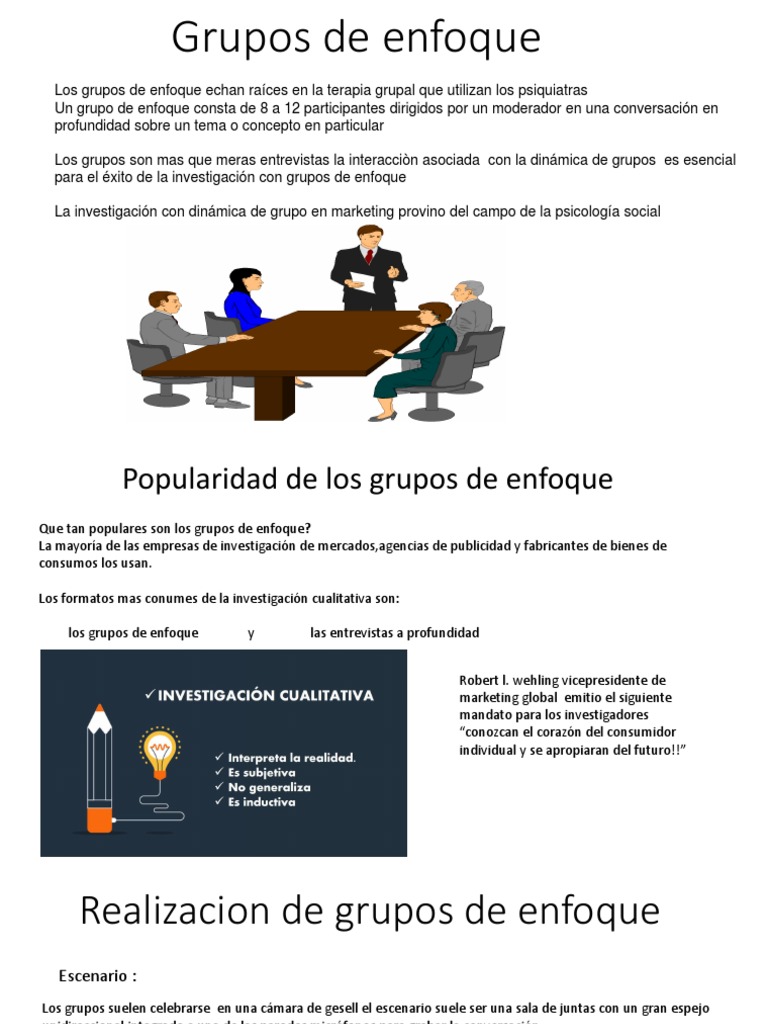 Grupos de Enfoque: Guía y Proceso | PDF | Grupo de enfoque | Marketing