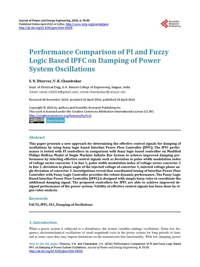 Performance Comparison of PI and Fuzzy Logic Based PDF | PDF | Control ...
