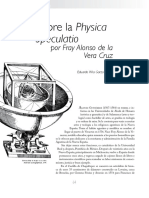 Fray Alonso Vera Cruz Physica Especulatio