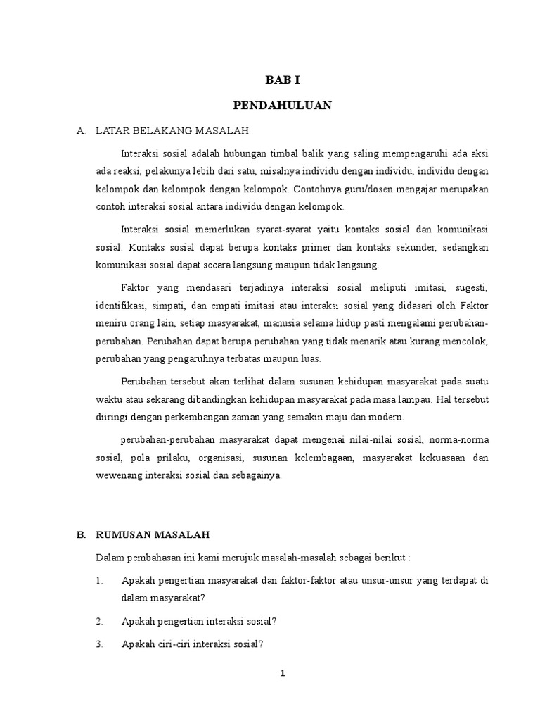 Makalah Interaksi Sosial