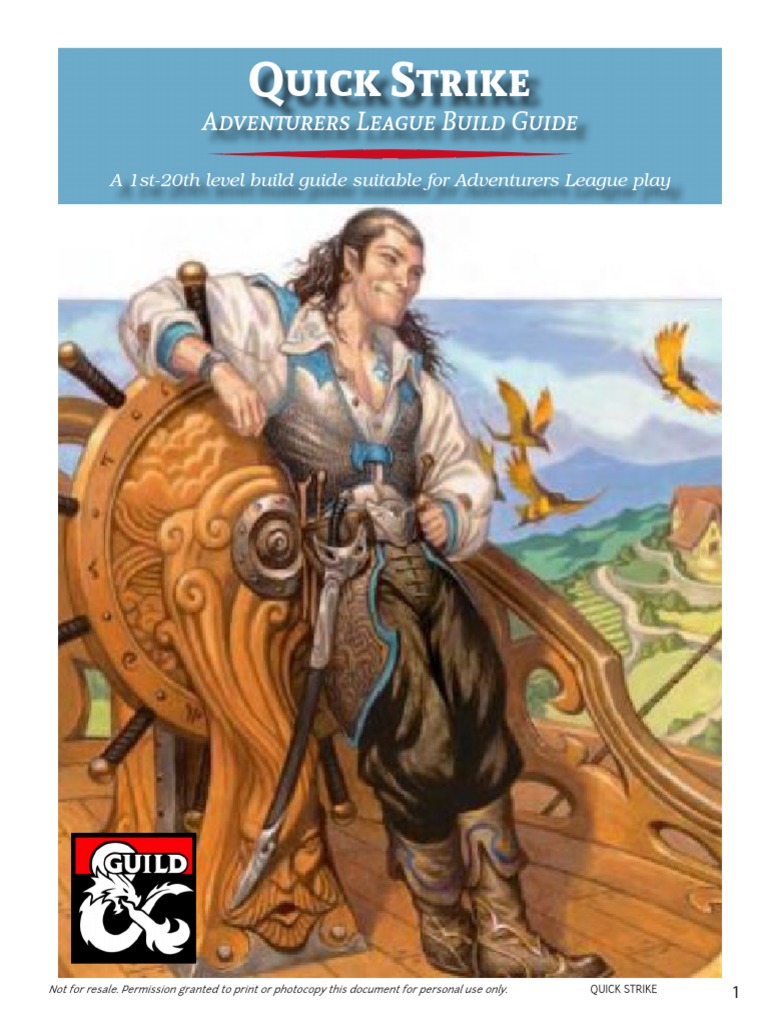 Quick Strike Character Build Guide PDF | PDF | Gary Gygax Games | D20 ...