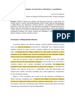 História das Religiões Afro no Brasil