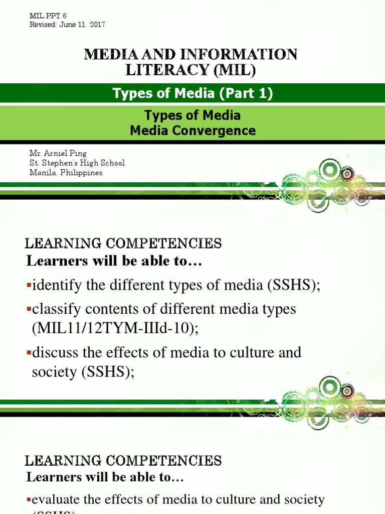 Understanding Media Types and Convergence | PDF | New Media | Mass Media