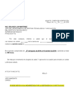 4. Formato de Carta de Aceptacion