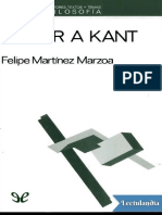 Releer A Kant - Felipe Martinez Marzoa PDF