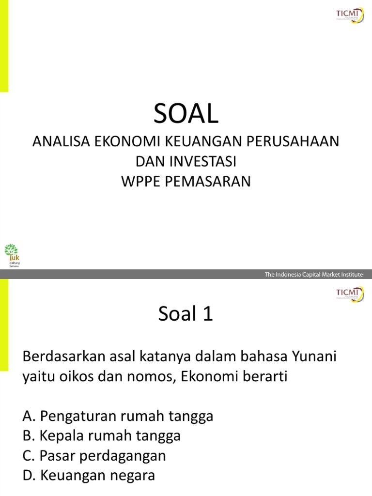 Soal Wppe Pemasaran Aekpi