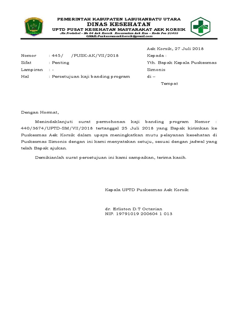 Surat Balasan Kaji Banding