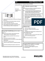 Brilliance CT - Version 2.0 Quick Reference Card: Power-Up: Air Calibration (Perform Daily)