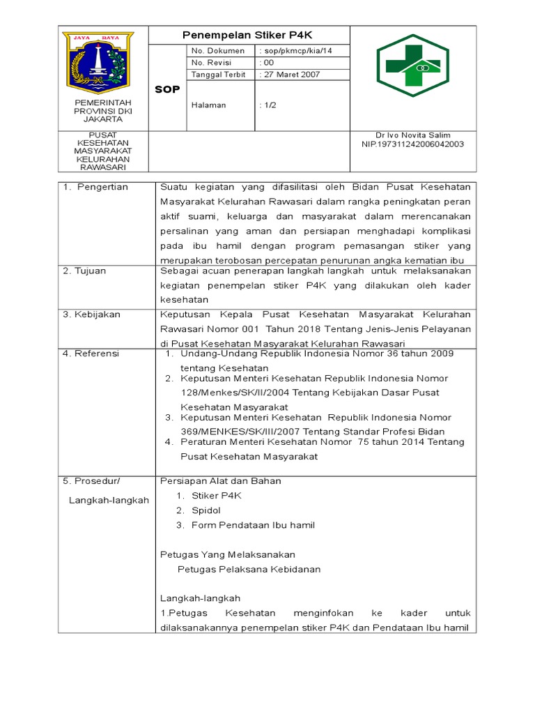 Penempelan Stiker P4K untuk Ibu Hamil | PDF | Pengembangan Diri