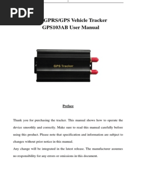 Gps Traker Tk103 Manuel Comandos General Packet Radio