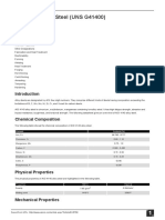 Aisi 4140 Alloy Steel (Uns g41400)