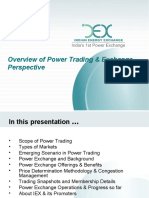 Overview of Power Trading & Exchange Perspective