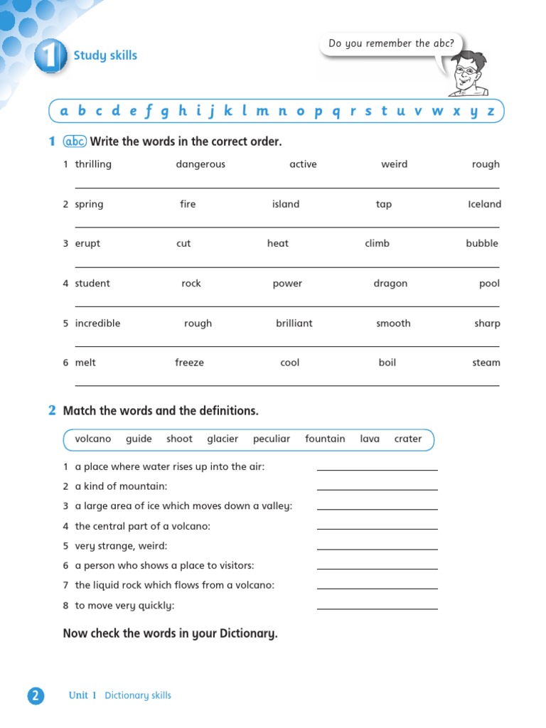 English World 6 Unit 1 Workbook Guide | PDF | Noun | Language Mechanics