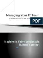 Managing Your IT Team