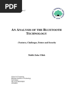 A A B T: N Nalysis of The Luetooth Echnology