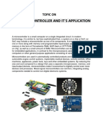 Topic On Micro Controller and It'S Application