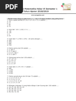 $ $soal UAS Matematika Kelas 6 Semester 1 Terbaru Tahun 2018