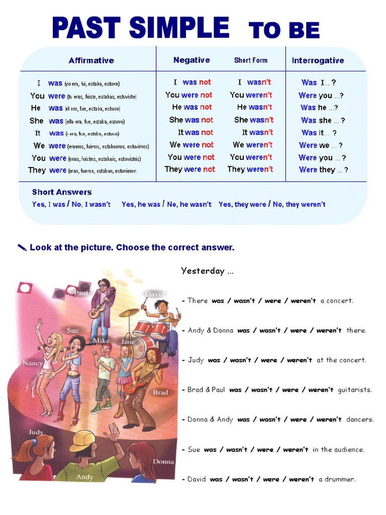 To Be Past Simple Theory | PDF