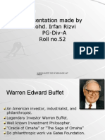 Ppt Warren Buffet by Mohd Irfan Rizvi