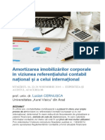 Amortizarea Imobilizărilor Corporale În Viziunea Referențialului Contabil Național Și A Celui Internațional