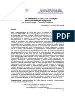 O TRADUTOR-INTÉRPRETE DE LIBRAS NA EDUCAÇÃO: Inserção Precipitada e A Invisibilidade Nas Competências e A Formação Fragilizada