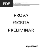 Prova Escrita Preliminar XXXIV