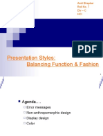 Presentation Styles: Balancing Function & Fashion