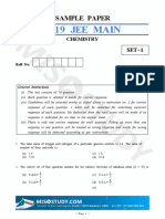 Jee Main 2019 Chemistry Sample Question Paper I