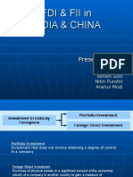 Fdi & Fii in India & China
