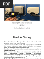 Testing of Solar Inverters