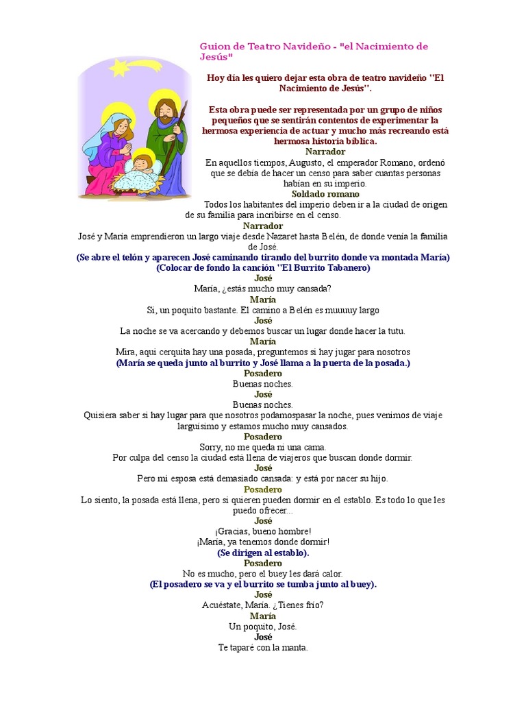 Guion de Teatro Navideño | PDF | María, madre de Jesús | Reyes Magos