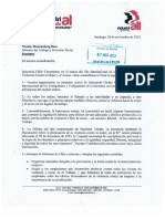 Carta Entregada A Ministro Del Trabajo