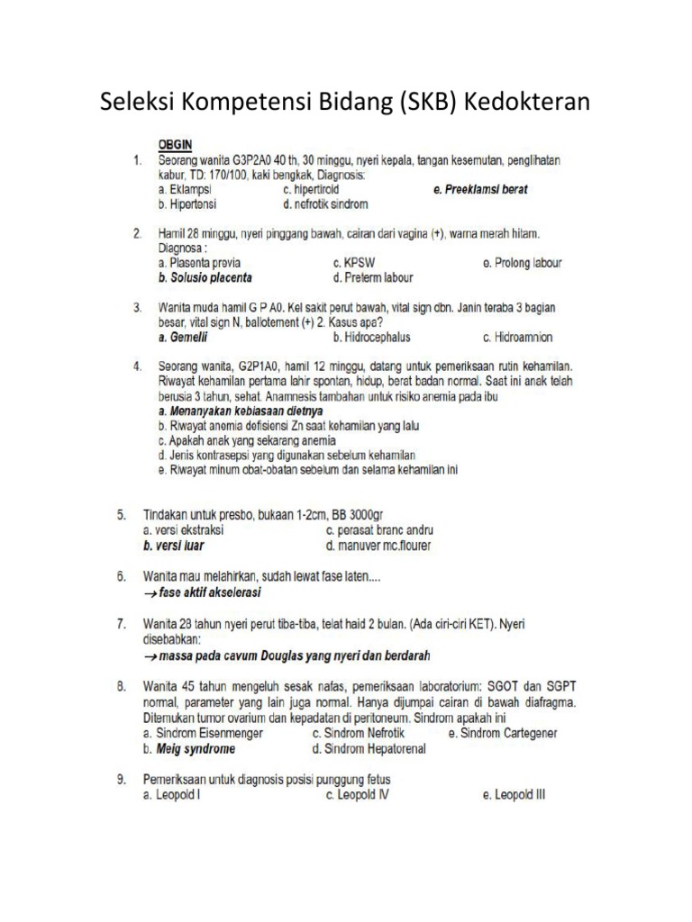 Soal Skb Dokter Pdf