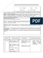 Lesson PLan As BS Demand, Price and Price Elasticity Unit 6 AQA