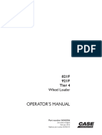 CASE 821F TIER 4 WHEEL LOADER Operator's Manual PDF