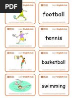 Flashcards Sports PDF